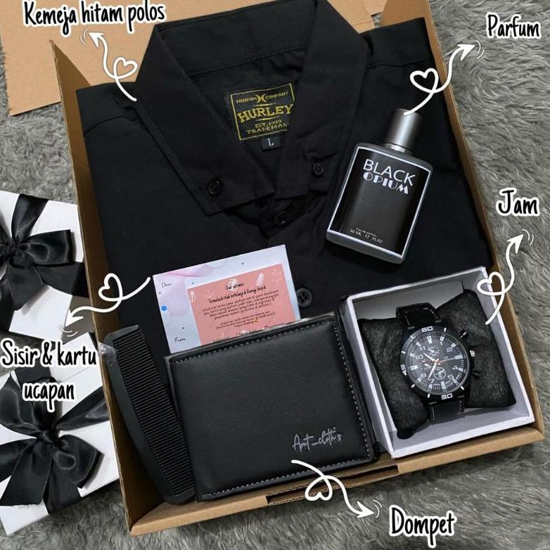 

MURAH bisa cod )Hampers kemeja hitam polos kado ulang tahun cowok / hampers gift box cowok / hadiah cowok / kado wisuda / hadiah anniversary / giftbox cowok Promo