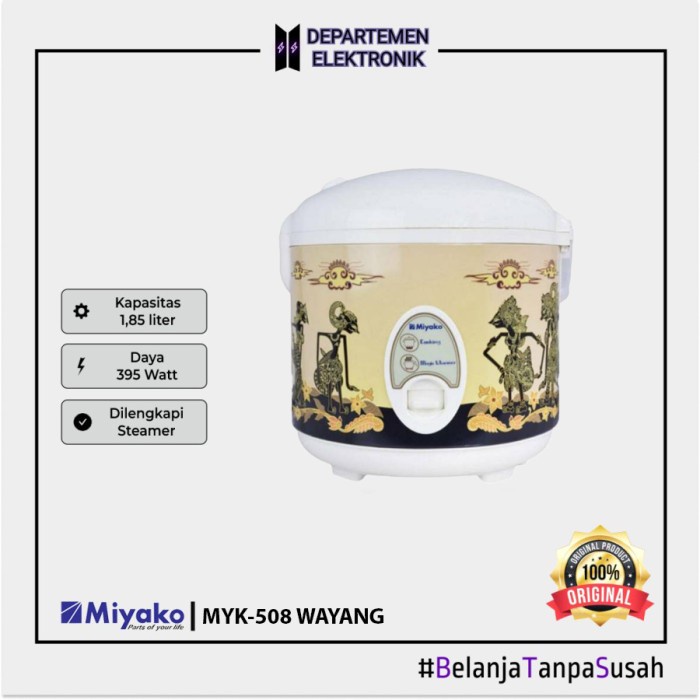 [New Ori] Rice Cooker Miyako 508 Wayang 1.8Lt Terbaru