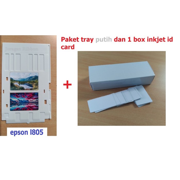 

Paket ID Card Tray Putih Epson L850 + PVC inkjet ID Card 230 Pcs