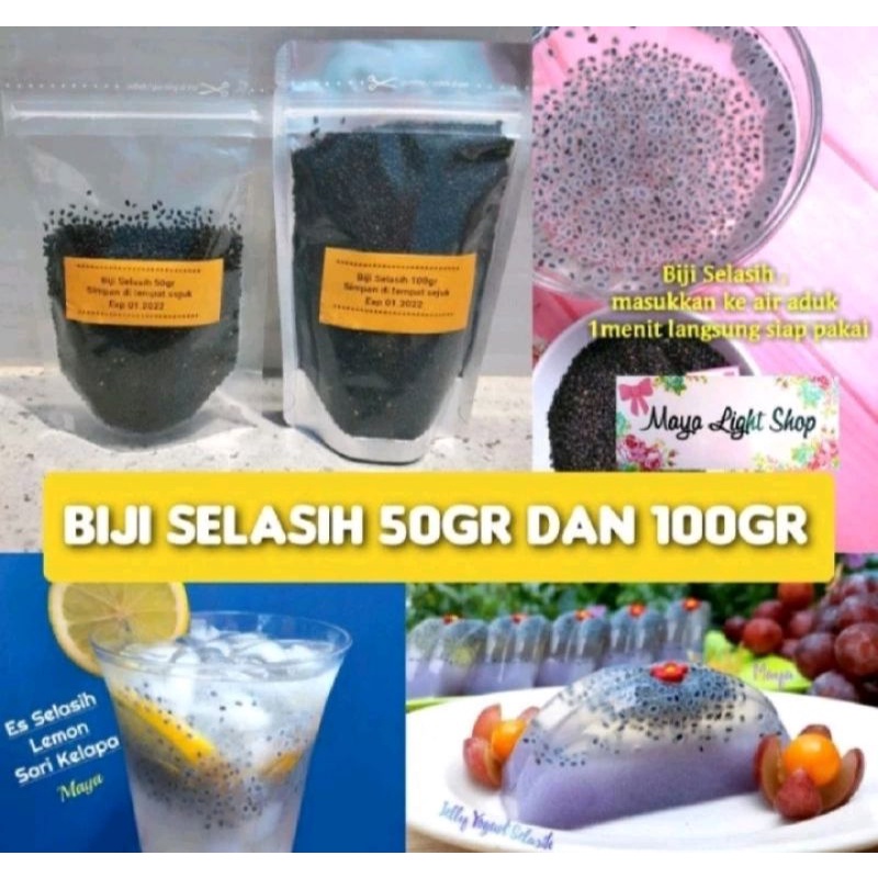 

Biji selasih basil seed Isi 50gr dan 100gr minuman premium quality untuk panas halal murah promo berkualitas