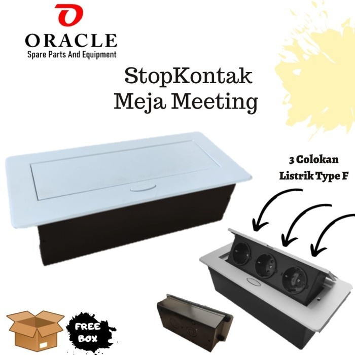 [Ori] Stop Kontak Listrik Seri C23 Meja Gaming Komputer Saklar Oracle Terbatas