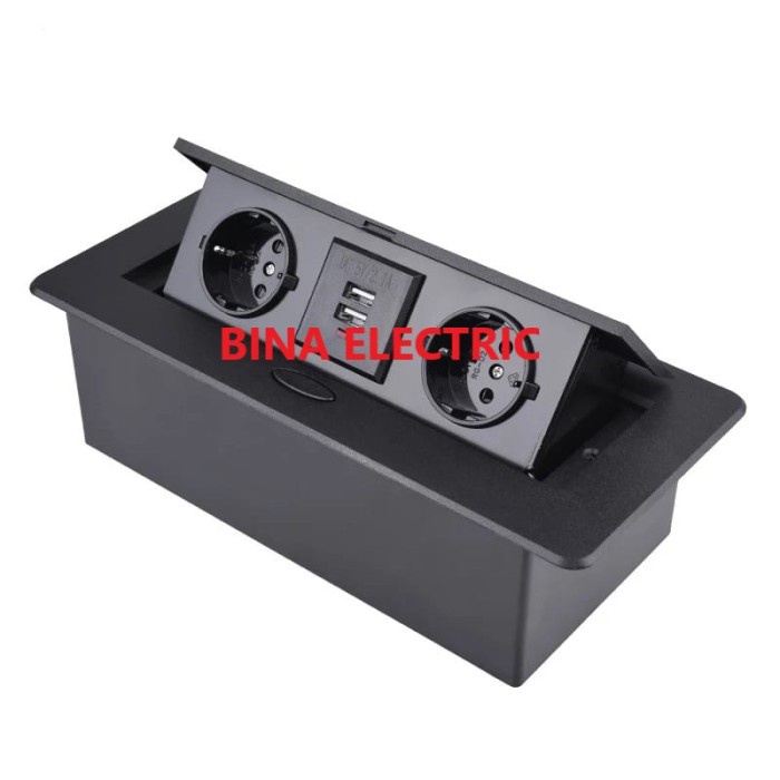 [Ori] Stopkontak Meja Meeting Pop Up 2 Stopkontak Arde 2 Stopkontak Usb Terbaru