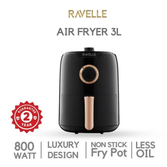 [Ori] Air Fryer Low Carbo Ravelle - Air Fryer 3 Liter Berkualitas
