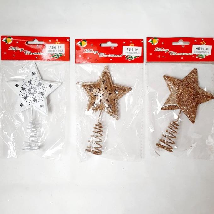 

Top Bintang 3D 15Cm Dekorasi Atas Pohon Natal Twinkle Star Gold Gliter Original