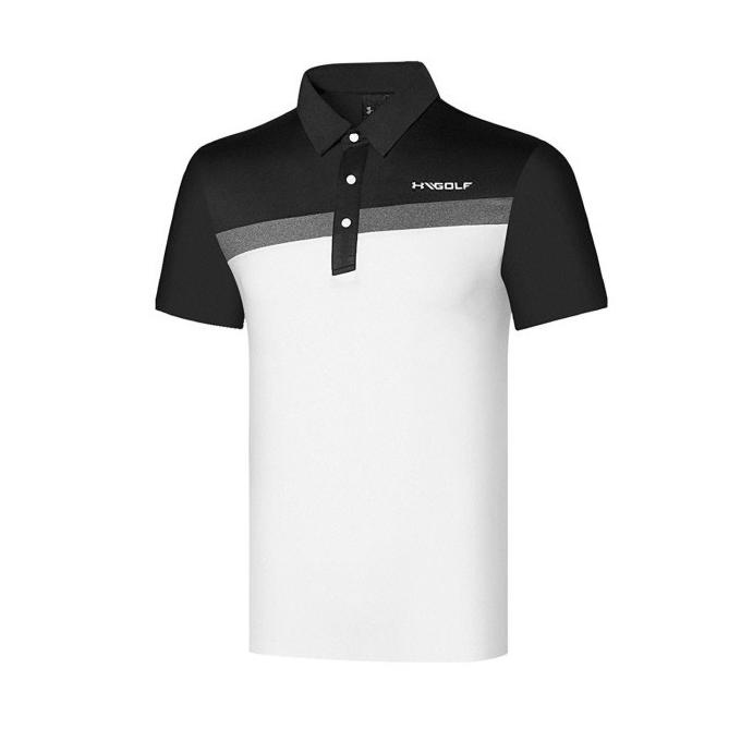 Fashion Pria | Polo Shirt Baju Pria Golf Tri Colour Polyester Uar-230 Kekinian