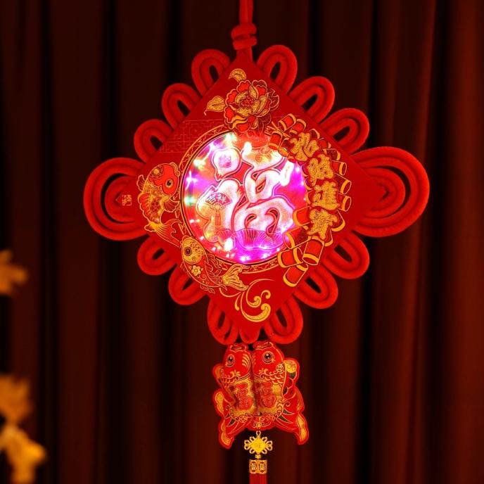 Chinese Knot Zhong Guo Jie Dekorasi Lampu Lampion Tassel Merah Jumbo Limited Edition