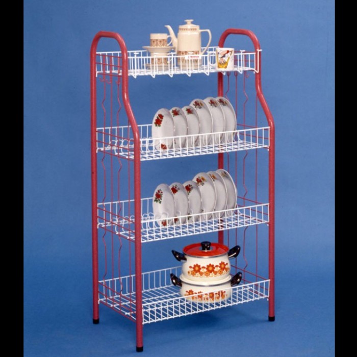 [Ori] Rak Piring Master Jumbo 4 Susun Ro 4 Besi Tebal Anti Karat Instant Terbaru