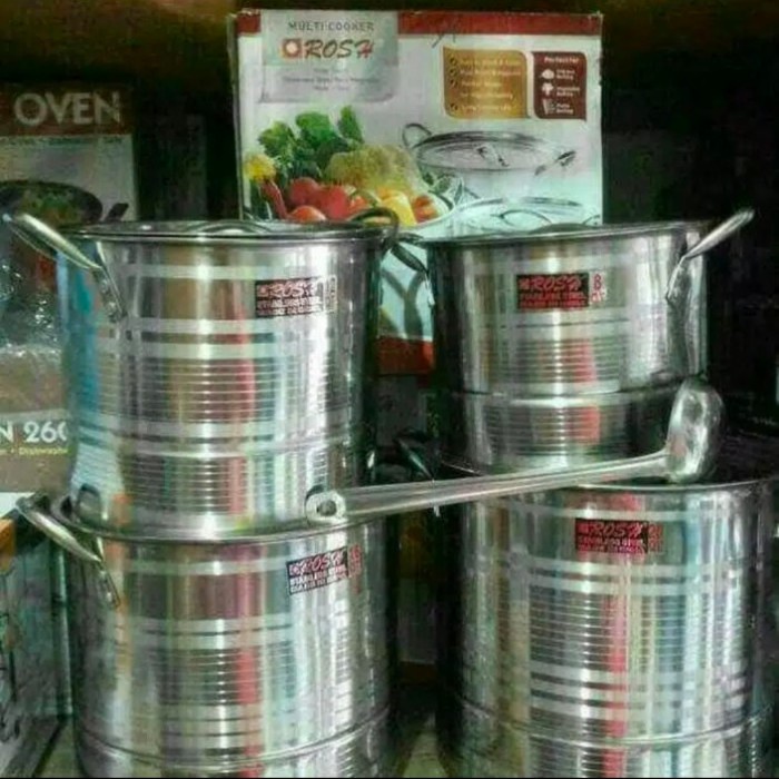 [Ori] Dandang Nasi Stenlis/Steamer Poot/Kukusan Nasi Rose 555 Limited