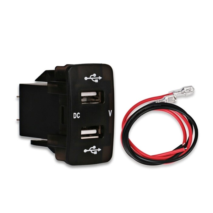 [Original] Car Charger 2Usb Voltmeter Usb 3.1 A Mobil Honda Mobilio / Brio / Hrv Limited