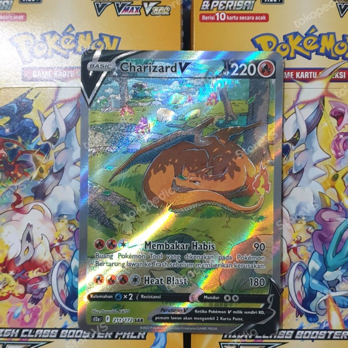 ✅COD Charizard V Sar S12A - Pokemon Tcg Indonesia Berkualitas