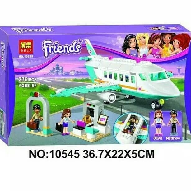 ✅Baru Bricks Mainan Bela 10545 Friends Heartlake Private Jet 236Pcs Terbaru