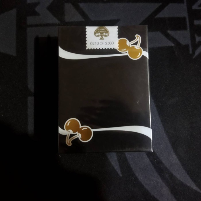 ✅COD Cherry Casino Monte Carlo Black Limited Numbered Seal Playing Card Terbatas