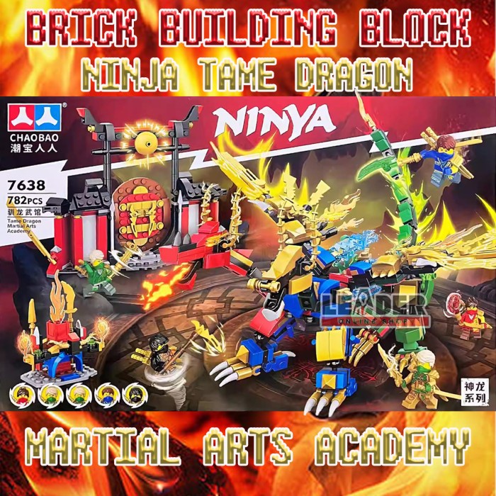 ✅Baru Mainan Brick Ninja Dragon Building Block 4In1 Ninja Dragon 782 Pcs Terbaru