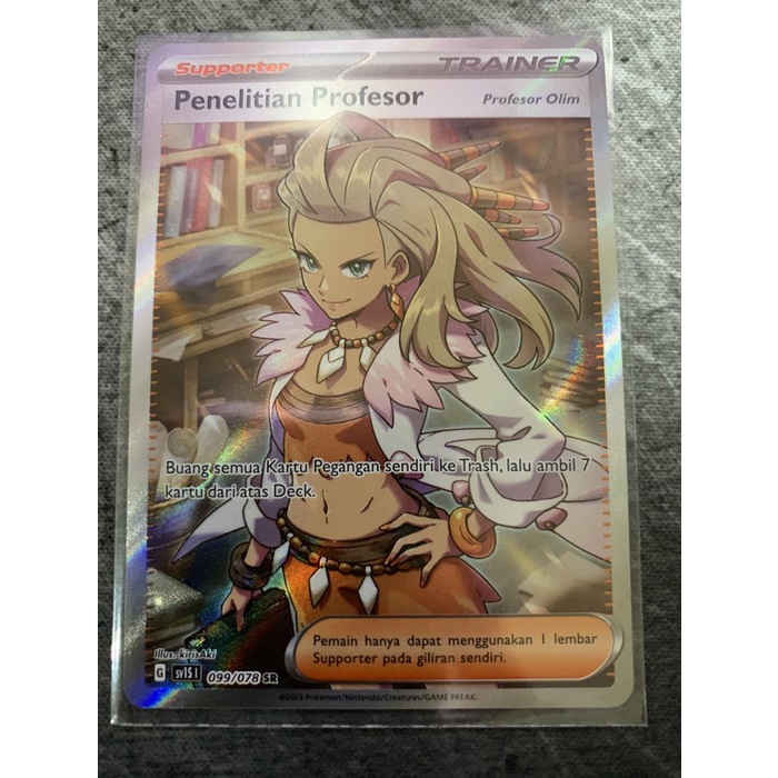 ✅COD Penelitian Profesor Olim Sr Sv1S Scarlet Pokemon Tcg Indonesia 099/078 Berkualitas