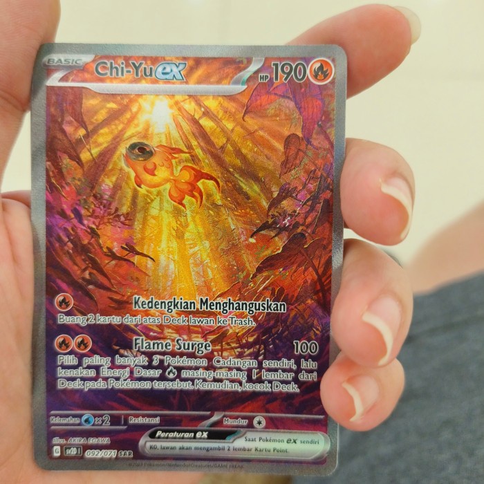 ✅COD Pokemon Tcg Indonesia Chi-Yu Ex 092/071 Sar Berkualitas