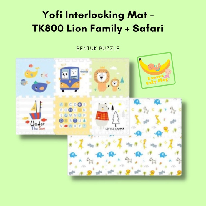 ✅New Yofi Interlocking Mat Tk800 Lion Family Safari Playmat Puzzle Limited