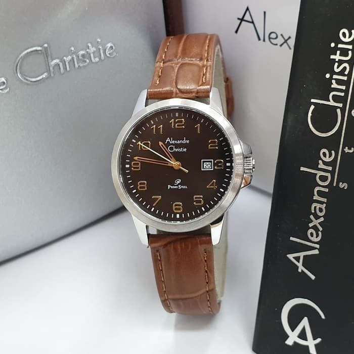✅New Ori Alexandre Christie Ac 1008Ld / Ac1008 Silver Brown Original  Garansi Diskon