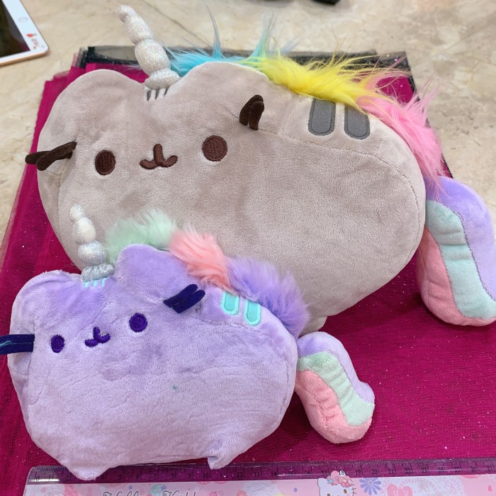 ✅New Boneka Pusheenicorn Unicorn Rainbow Grey  Purple Gund Terbatas