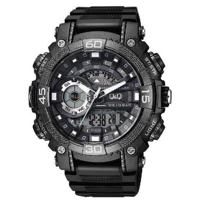 ✅New Ori Jam Tangan QQ Original Pria Gw87-001 Hitam Limited