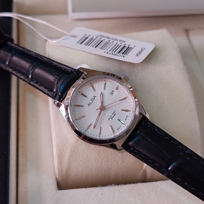 ✅New Ori Jam Tangan Wanita Alba Ah7Bn7X1 Ah7Bn7 Silver Leather Original Terbatas