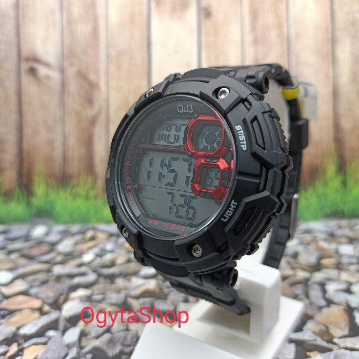✅New Ori QQ Qq Digital Jam Tangan Pria Hitam M150J001Y Original Diskon