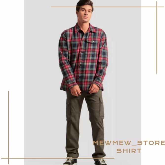 Terlaris Jaket Kemeja Flanel Pria Dewasa Lengan Panjang Original Mgee