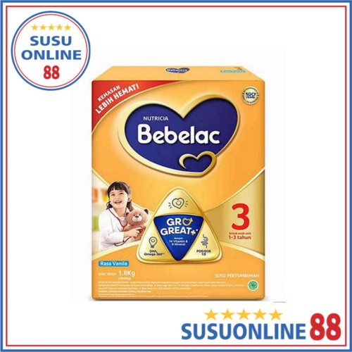 BEBELAC 3 VANILA 1800 GRAM JUMBO VANILLA SUSU NUTRICIA