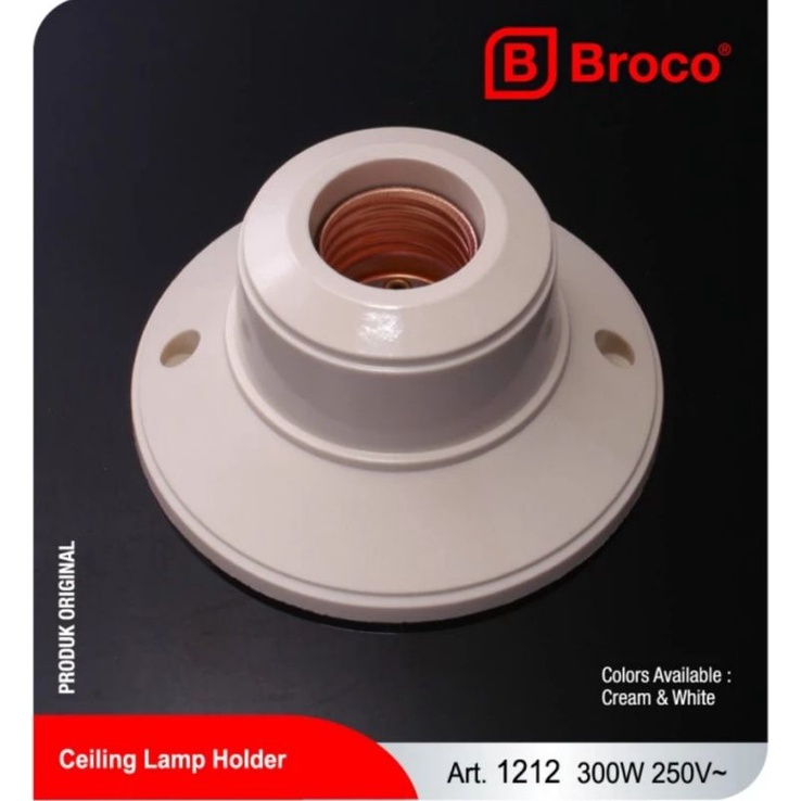 BROCO FITTING BULAT PLAFON BROCO FITING LAMPU SNI