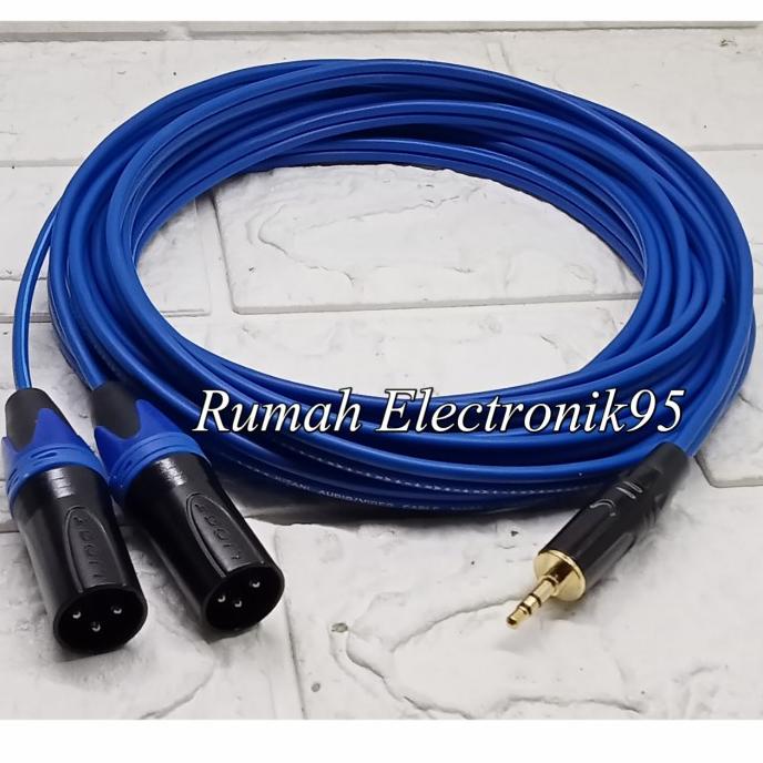 Kabel Konektor audio Jek Hp ke mixer jack 3,5 to 2 xlr male