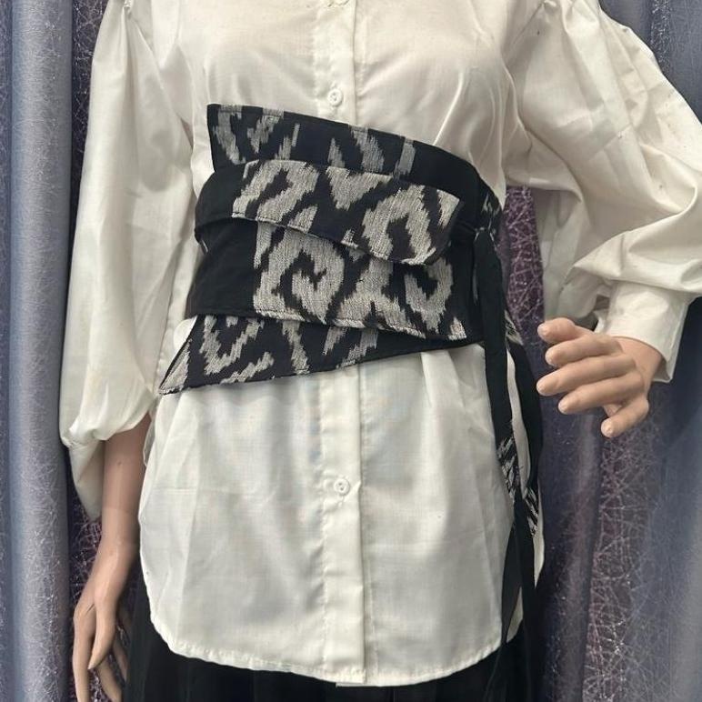 LARIS MNS obi belt tenun - obi belt - ikat pinggang tenun - belt wanita/pria PROMO