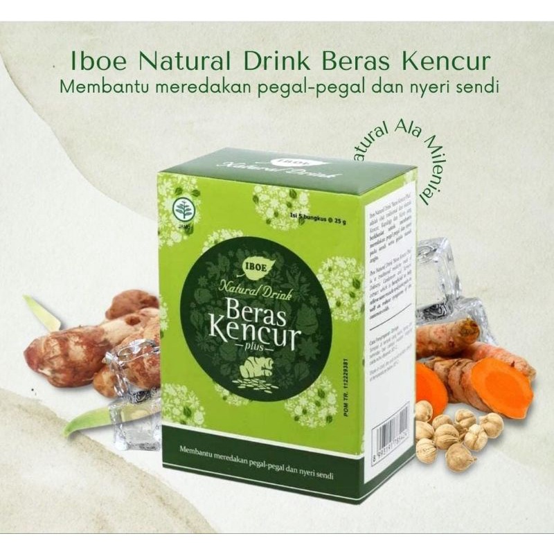 

Jamu IBOE 1 Box IBOE Natural Drink Beras Kencur (Pegal, Masuk Angin) Isi 5 sachet