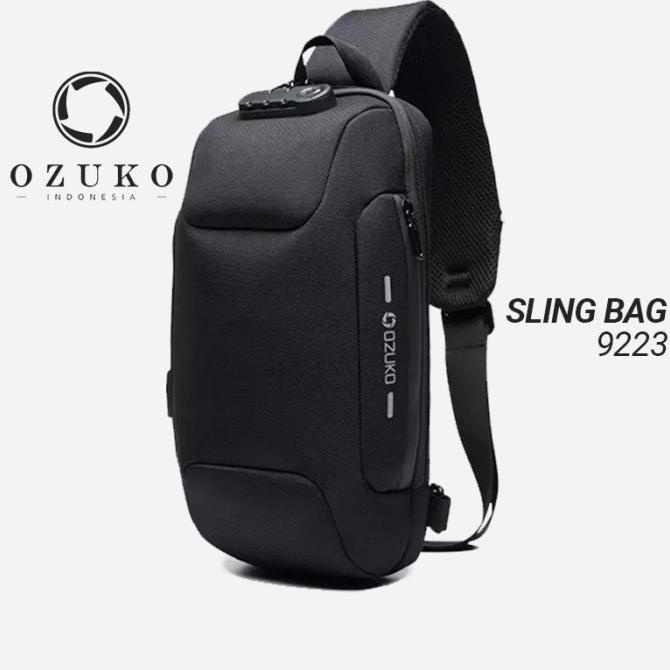 Terlaris Ozuko 9223 Tas Selempang Pria Tas Slempang Antitheft Tas Pria Pengiriman Cepat