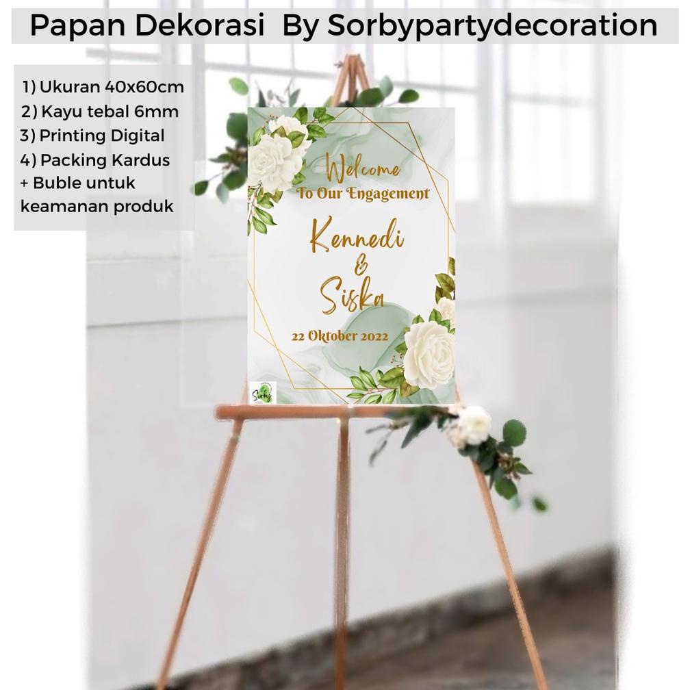 

Berkualitas Papan Kayu Tulisan Dekorasi Lamaran Nikahan Aqiqah BESAR 40x60 Tanpa Kaki (Papan Saja) ,,