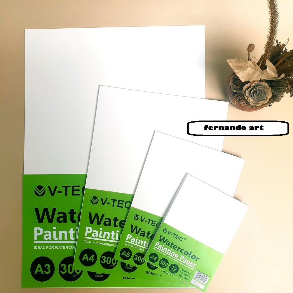 

Terjangkau - V-Tec Watercolor Paper 300 gsm Cold Press A3/A4/A5 !!