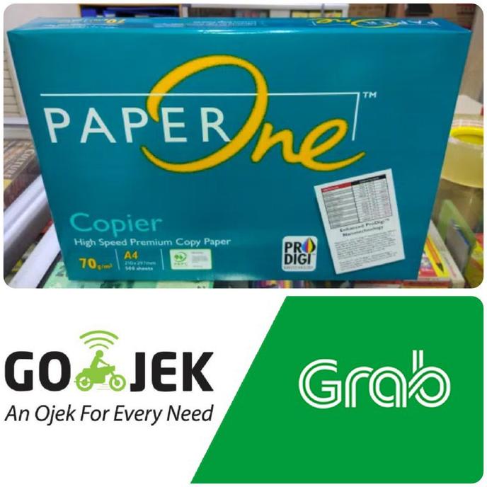 

Promo - PAPER ONE 75GR A4 F4 QUARTO / G0SEND GR4B INSTAN ONLY / KERTAS FOTOCOPY / KERTAS PRINT !!