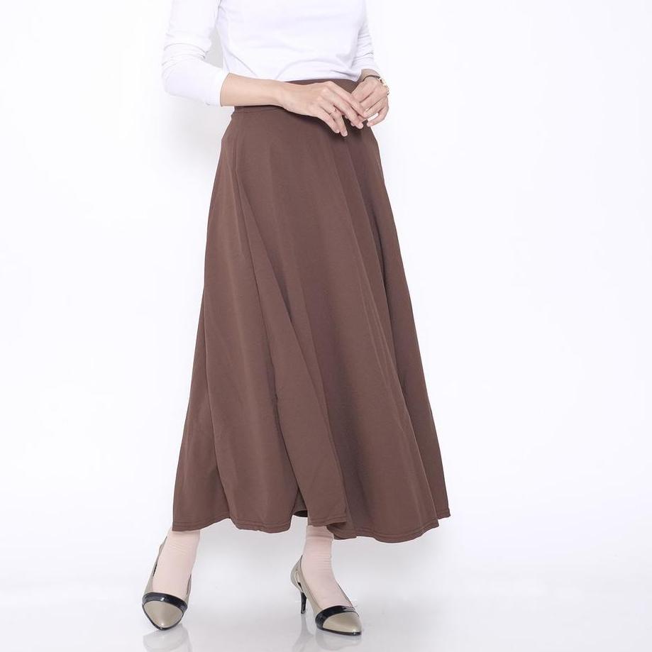 Flash Sale - ROK A LINE SCUBA ~ROK KERJA~ROK PANJANG~ROK LINE A BASIK SKIRT .,