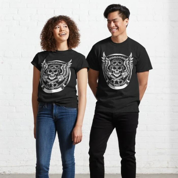 [COD] Atasan/Kaos/T-Shirt/Couple Costum Skull Wings Terbaru