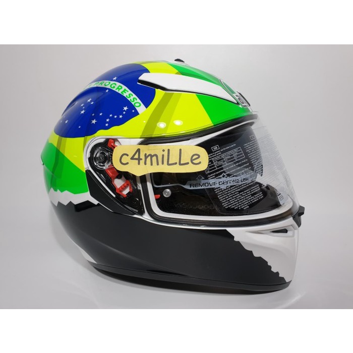 ✨Termurah Helm Agv K3 Sv Rep Morbidelli 2017 Double Visor Full Face Limited