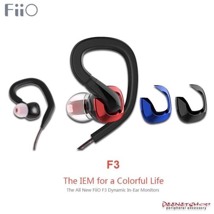 Fiio F3 Earphone Dynamic Graphene Driver In-Ear Monitor