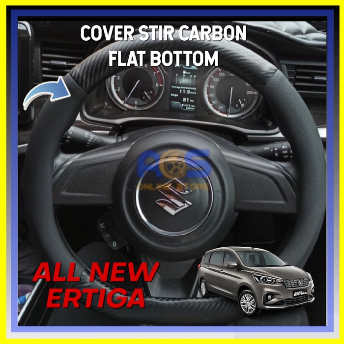 ✅Termurah Cover Stir Carbon Flat Bottom All New Ertiga Diskon