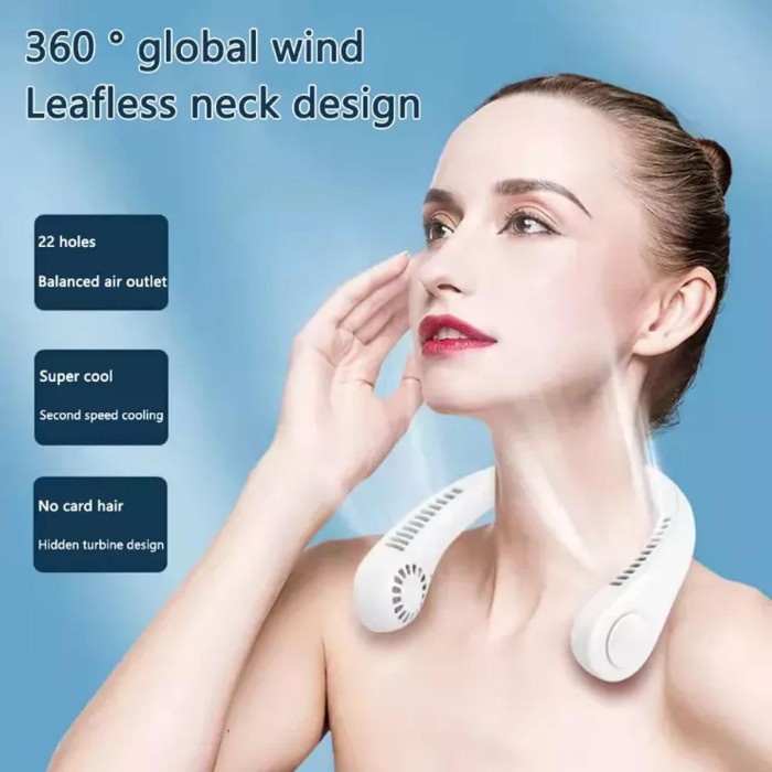 Neck Fan Portable Leafless Hanging Neck Fan Usb