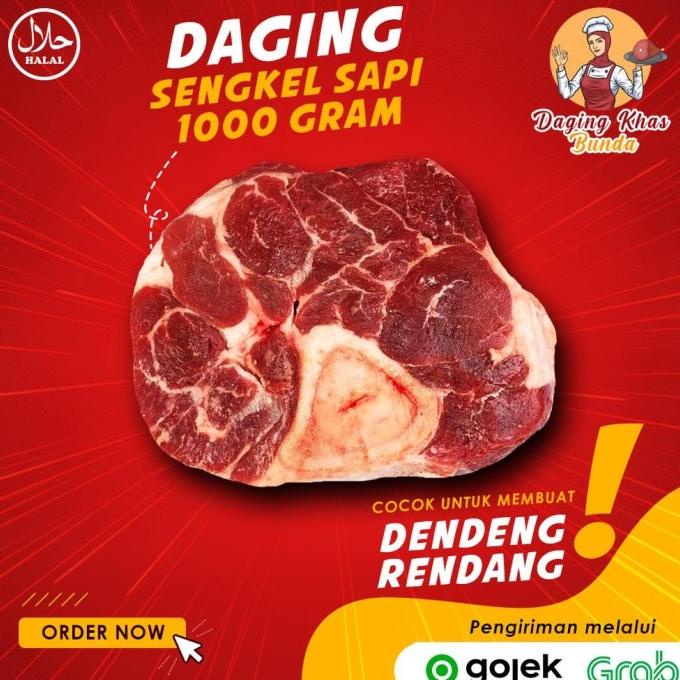 

(Premium) Daging Sengkel Shank Sapi Lokal Segar Fresh 1Kg 1 Kg 1 Gram Tokonyaolfie