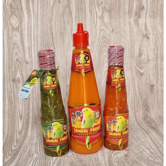 

Sambal Parkit Paket Trio Mix Halus 300 Ml, Rica 140 Ml, Hijau 140 Ml