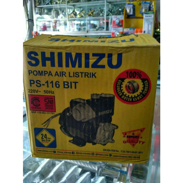 ✅New Ori Mesin Pompa Air Sumur Gali Dangkal Bor 125Watt Manual Shimizu Ps 116 Terbatas