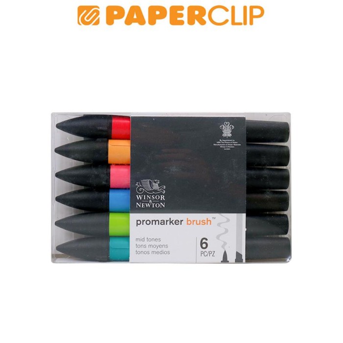 

Gaya Brush Marker Winsor & Newton Promarker 6C Mid Tones 0290124Wn
