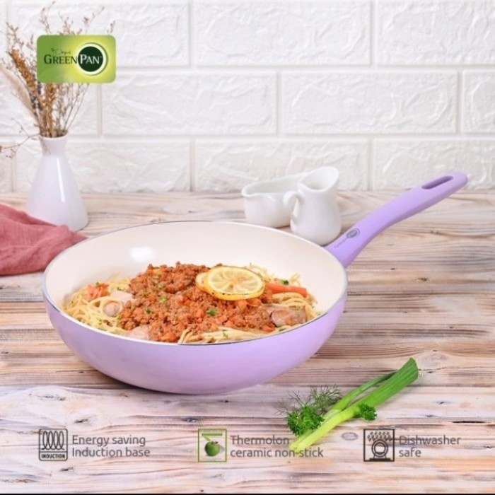 

✅Ready Greenpan Delight Lavender Open Wook 28 Cm /3.69 L Limited