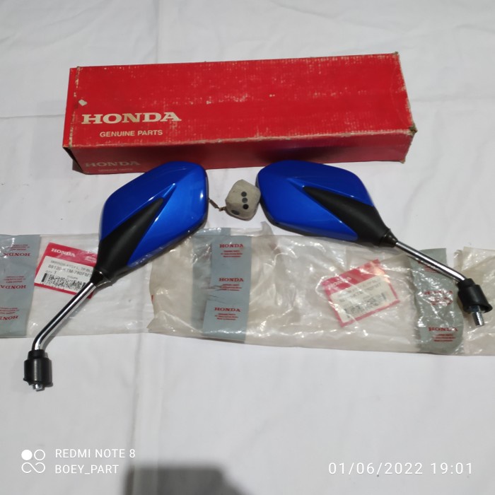 ✅Sale Kaca Spion Honda Supra X 125 X125 Biru Original Ahm Terbaru