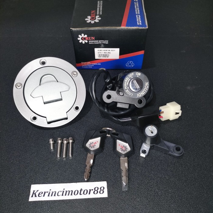✅Sale Kunci Kontak Key Set Komplit Plus Tutup Tangki Yamaha R25 Lama Mt25 Terbaru