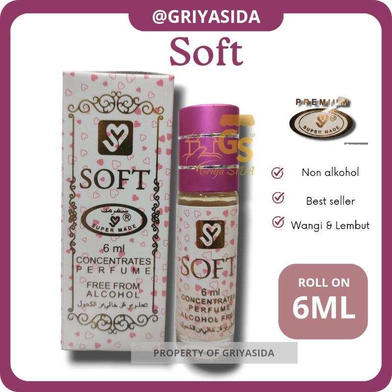 Parfum soft 6ml roll on soft supermade arab