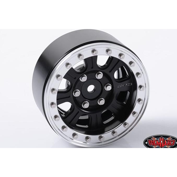 RC4WD RACELINE MONSTER 1.9" BEADLOCK WHEELS (BLACK/SILVER) #Z-W0189